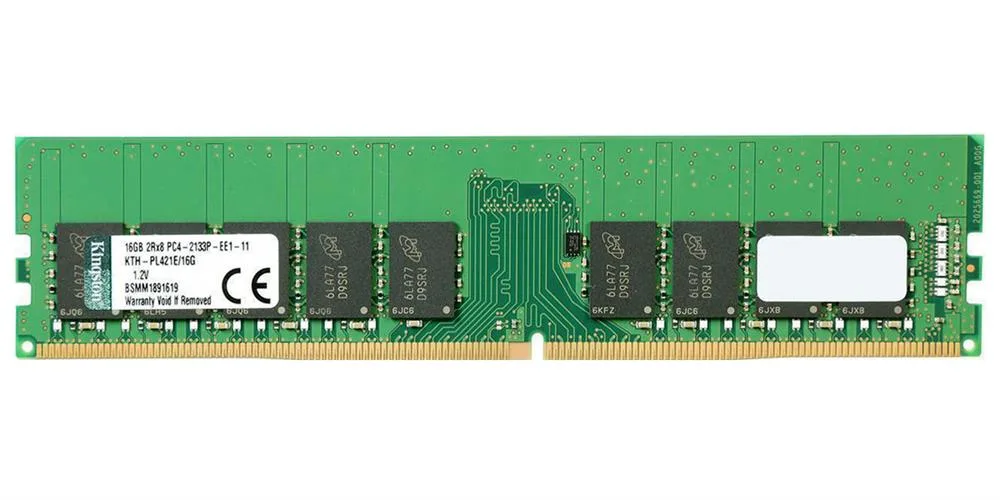 9965600-012 - Kingston 16GB PC4-17000 DDR4-2133MHz ECC Registered CL15 RDIMM 1.2V Dual-Rank Memory Module