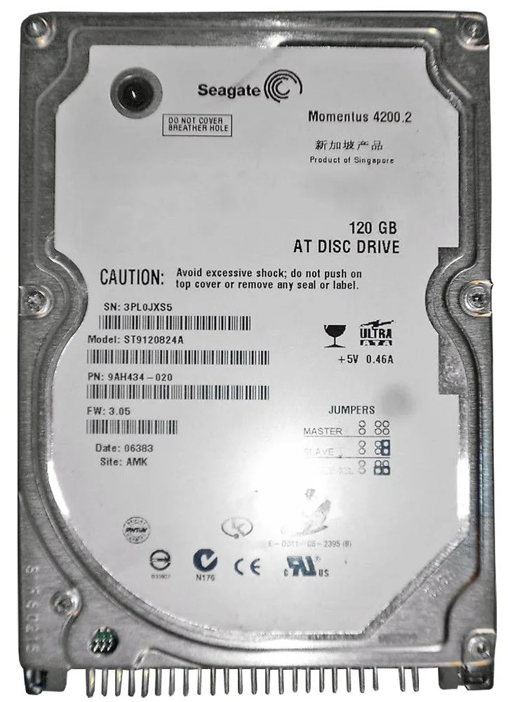 9AH434-020 - Seagate 120GB 4200RPM ATA-100 2.5-inch Hard Drive
