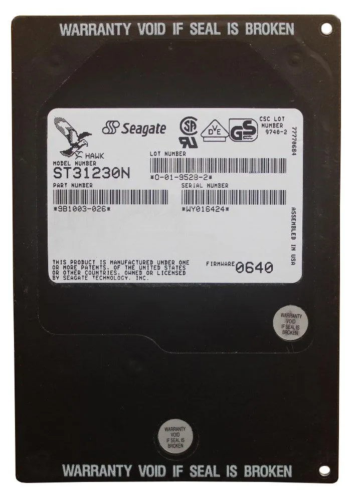 9B1003-026 - Seagate Hawk 2LP 1.06GB 5400RPM Ultra SCSI 50-Pin 256KB Cache 3.5-inch Low Profile Hard Drive