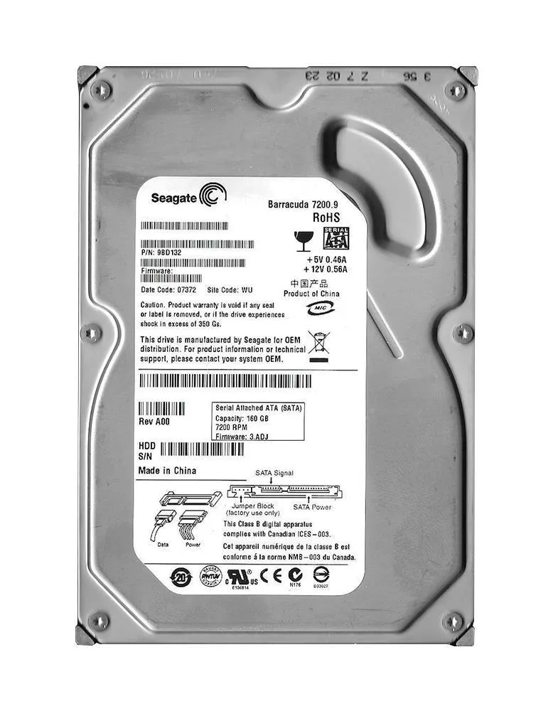 9BD132-045 - Seagate BarraCuda 7200.9 160GB 7200RPM SATA 3Gb/s 8MB Cache 3.5-inch Hard Drive