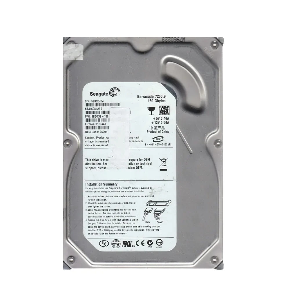 9BD132-188 - Seagate BarraCuda 7200.9 160GB 7200RPM SATA 3Gb/s 8MB Cache 3.5-inch Hard Drive