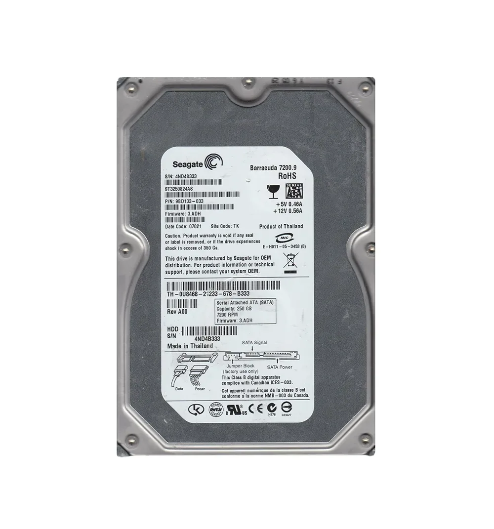9BD133-033 - Seagate BarraCuda 7200.9 250GB 7200RPM SATA 3Gb/s 8MB Cache 3.5-inch Hard Drive