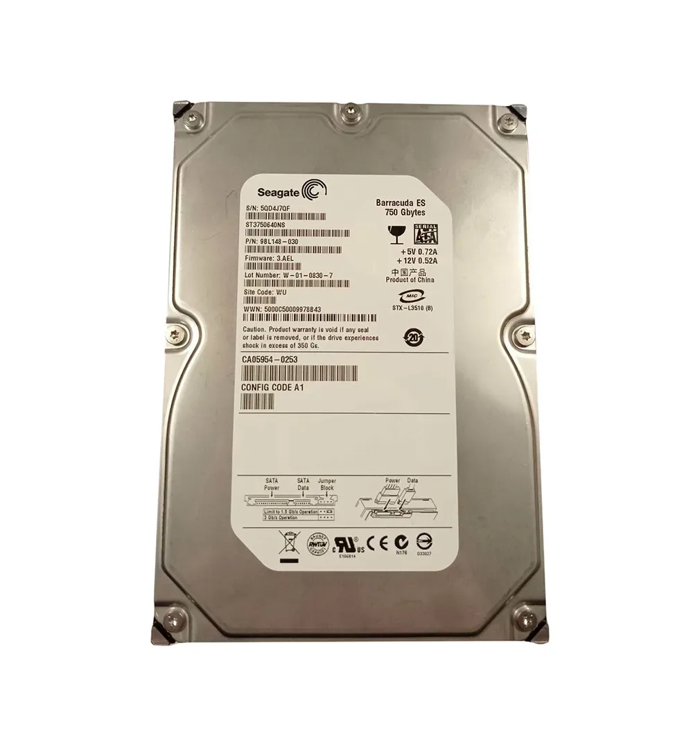 9BL148-030 - Seagate BarraCuda ES 750GB 7200RPM SATA 3Gb/s 16MB Cache 3.5-inch Hard Drive