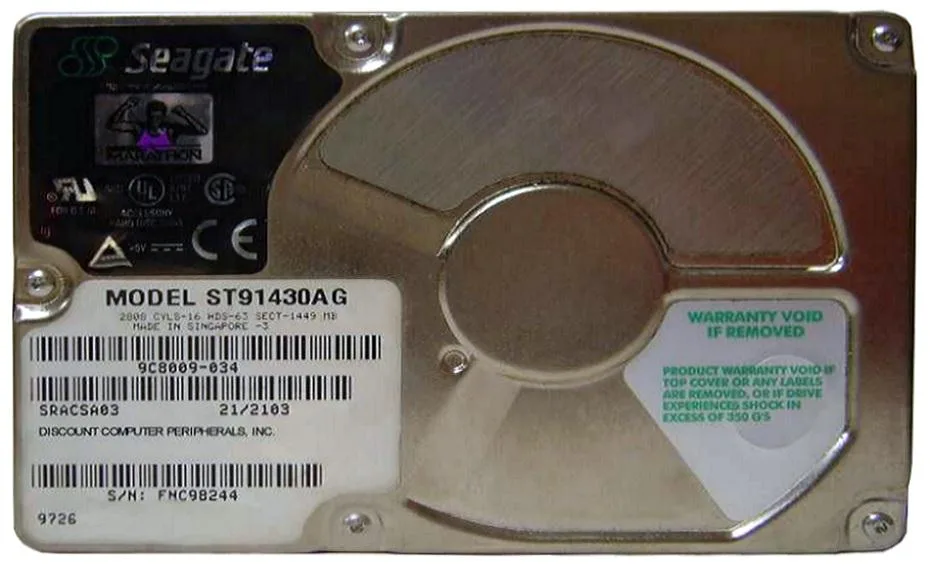 9C8009-034 - Seagate Marathon 1430SL 1.45GB 4500RPM IDE/ATA 103KB Cache 2.5-inch Hard Drive
