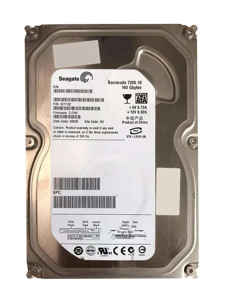 9CY132-787 - Seagate BarraCuda 7200.1 160GB 7200RPM SATA 3Gb/s 8MB Cache 3.5-inch Hard Drive