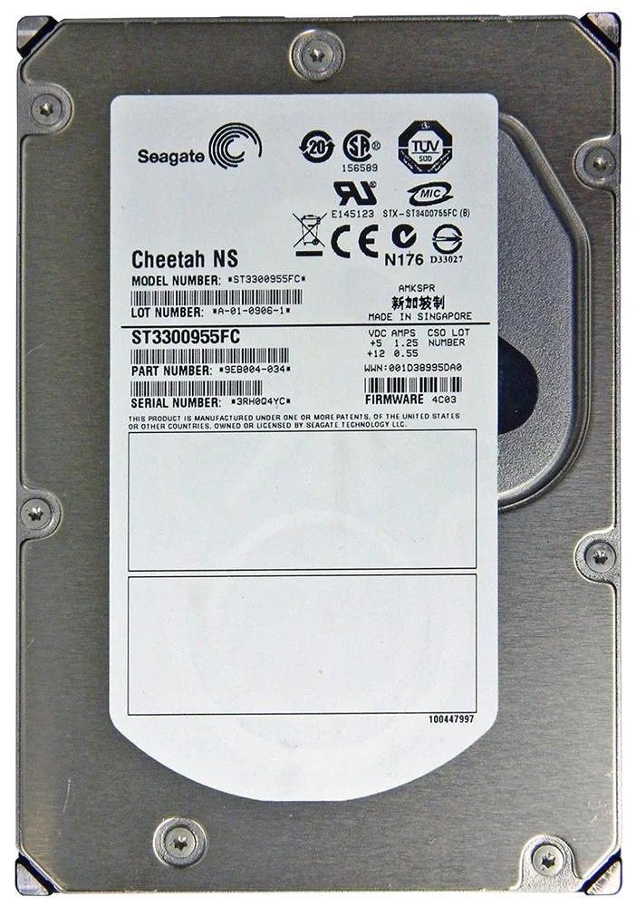 9EB004-034 - Seagate 300GB 10000RPM Fibre Channel 4Gb/s 16MB Cache 3.5-inch Hard Drive