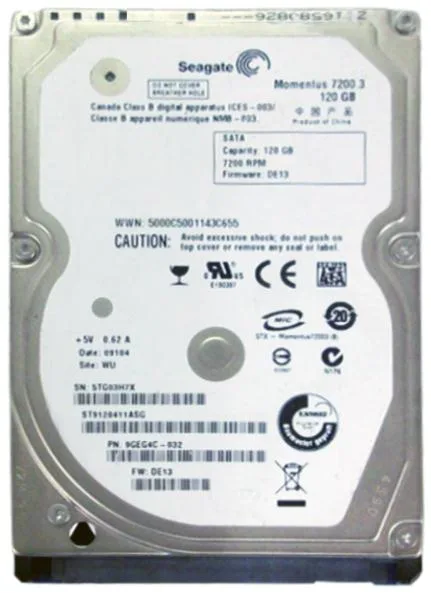 9GEG4C-032 - Seagate 120GB 7200RPM SATA 3Gb/s 2.5-inch Hard Drive