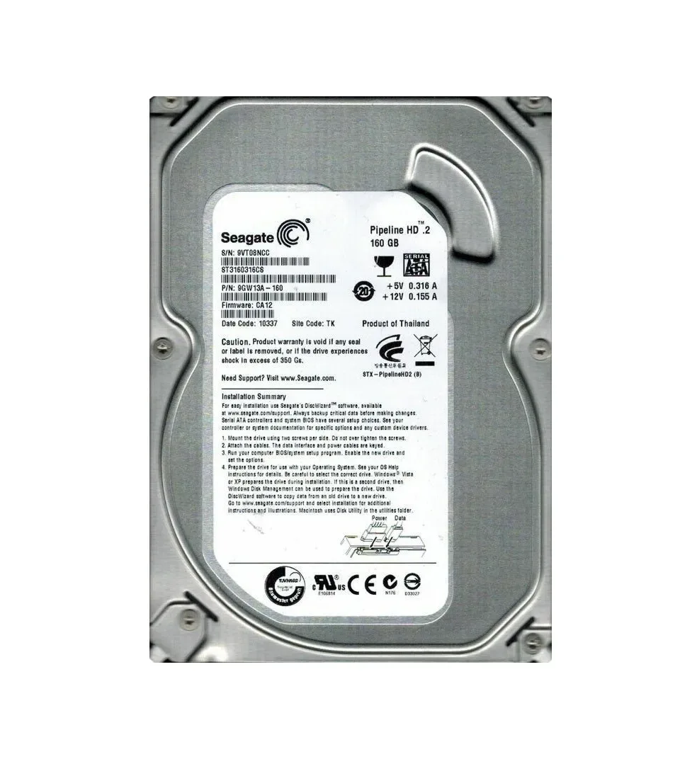 9GW13A-160 - Seagate 160GB 5900RPM SATA 3Gb/s 3.5-inch Hard Drive