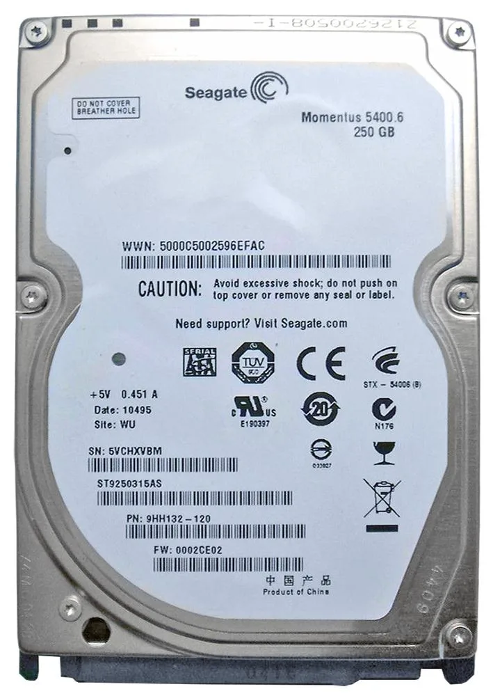 9HH132-120 - Seagate Momentus 5400.6 250GB 5400RPM SATA 3Gb/s 8MB Cache 2.5-inch Hard Drive