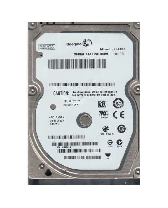 9HH134-1B9 - Seagate 500GB 5400RPM SATA 3Gb/s 8MB Cache 2.5-inch Hard Drive