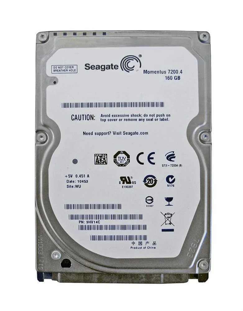 9HV14C-620 - Seagate Momentus 7200.4 160GB 7200RPM SATA 3Gb/s 16MB Cache 2.5-inch Hard Drive