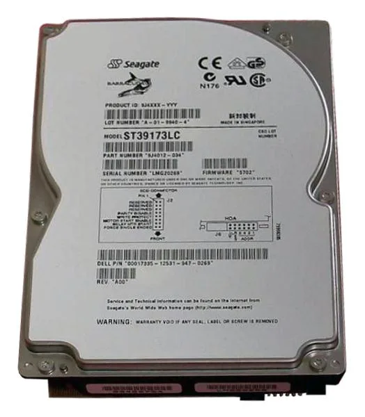 9J4012-010 - Seagate BarraCuda 9.1GB 7200RPM Wide Ultra2 SCSI 80-Pin 512KB Cache 3.5-inch Hard Drive