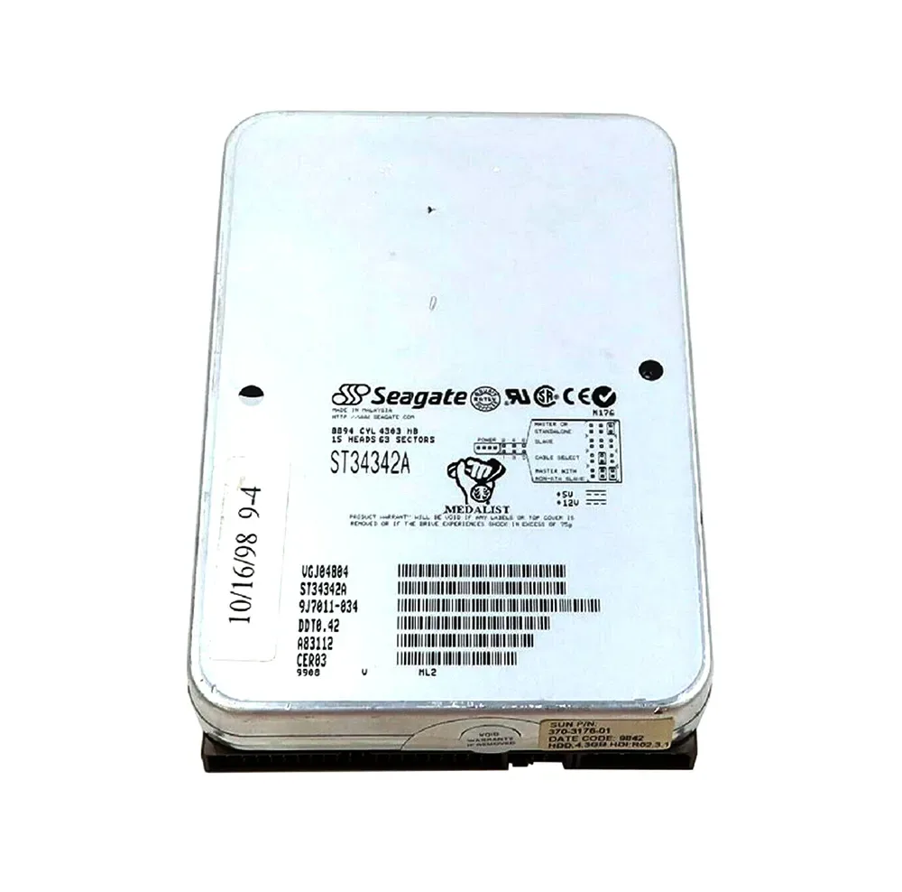 9J7011-034 - Seagate Medalist 4342 4.3GB 4500RPM IDE Ultra ATA/33 (ATA-4) 128KB Cache (CE) 3.5-inch Hard Drive