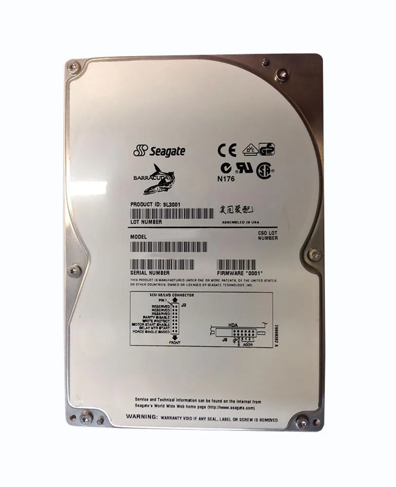 9L3001-037 - Seagate 36GB 7200RPM Ultra2 SCSI 3.5-inch Hard Drive