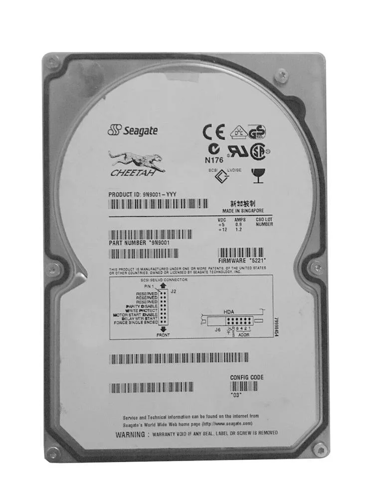 9N9001-031 - Seagate Cheetah 18XL 18.4GB 10000RPM Ultra160 SCSI 80-Pin 4MB Cache (CE) 3.5-inch Hard Drive