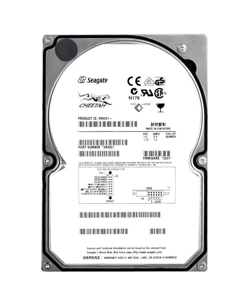 9N9001-509 - Seagate Cheetah 18XL 18.4GB 10000RPM Ultra160 SCSI 80-Pin 4MB Cache (CE) 3.5-inch Hard Drive