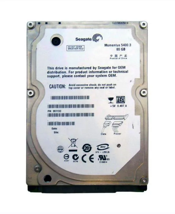 9S1132-030 - Seagate Momentus 5400.3 80GB 5400RPM SATA 1.5Gb/s 8MB Cache 2.5-inch Hard Drive