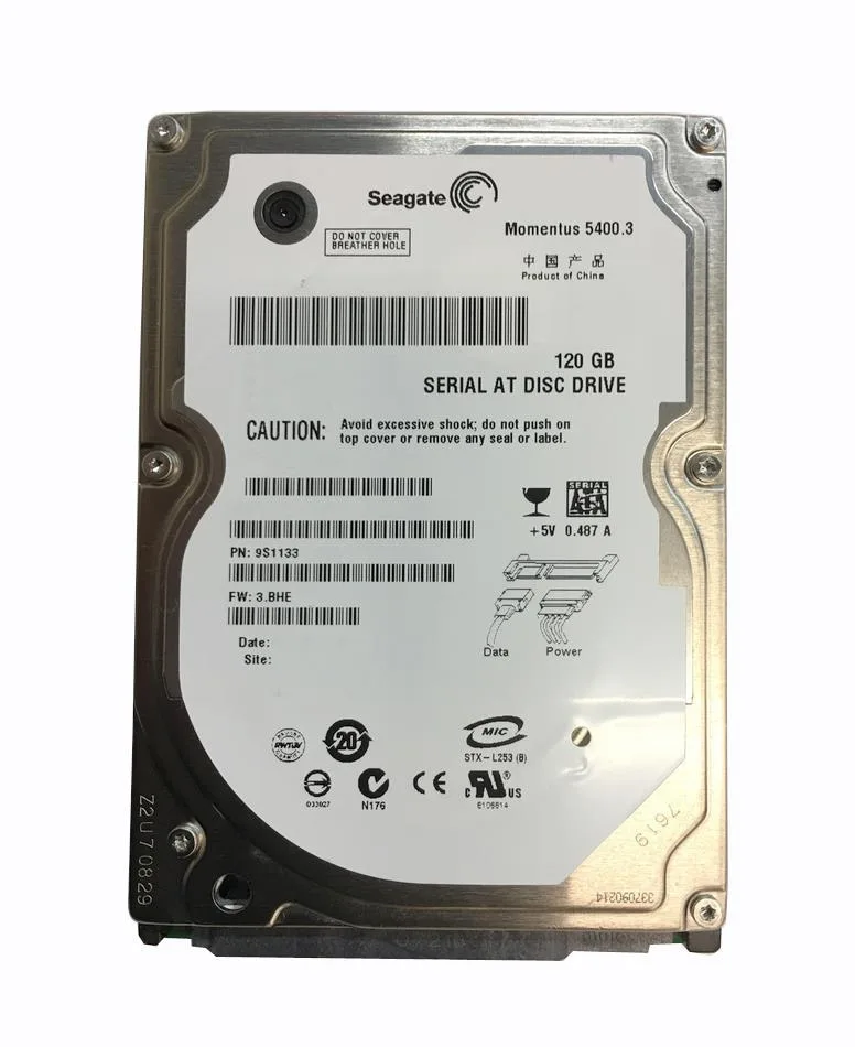 9S1133-020 - Seagate 120GB 5400RPM SATA 1.5Gb/s 2.5-inch Hard Drive