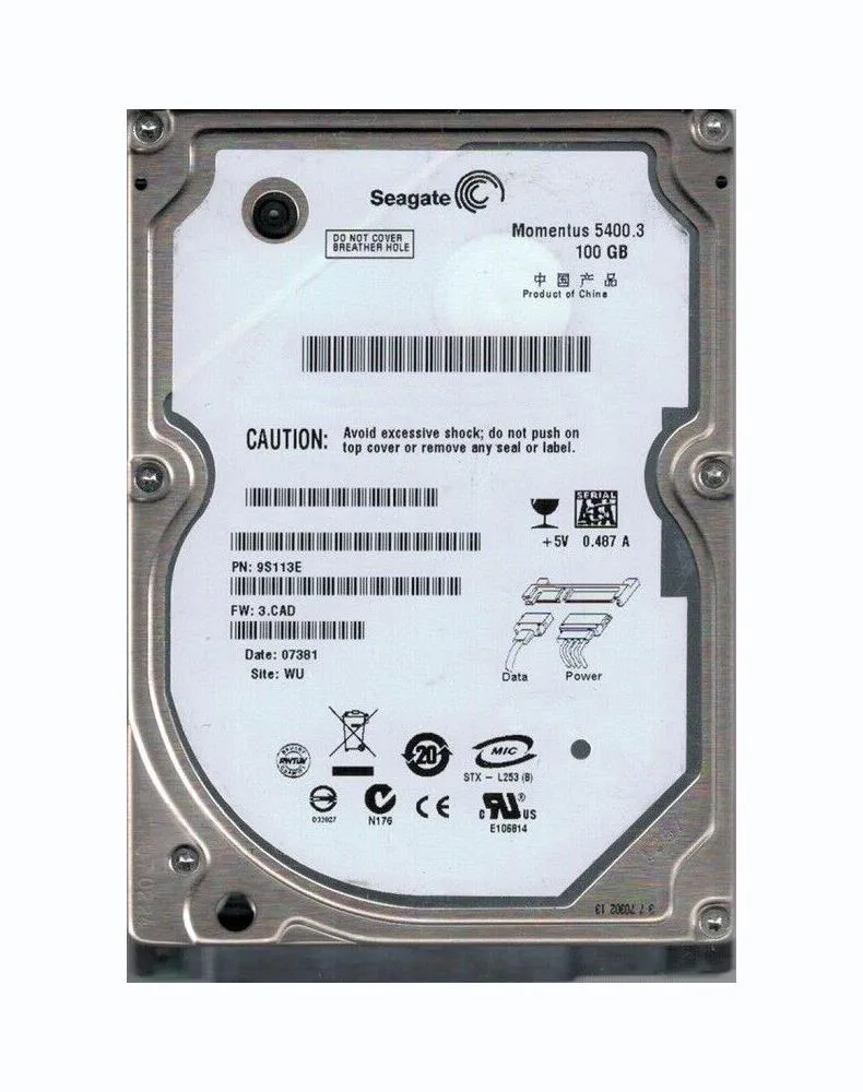 9S113E-750 - Seagate Momentus 5400.3 100GB 5400RPM SATA 1.5Gb/s 8MB Cache (CE) 2.5-inch Hard Drive