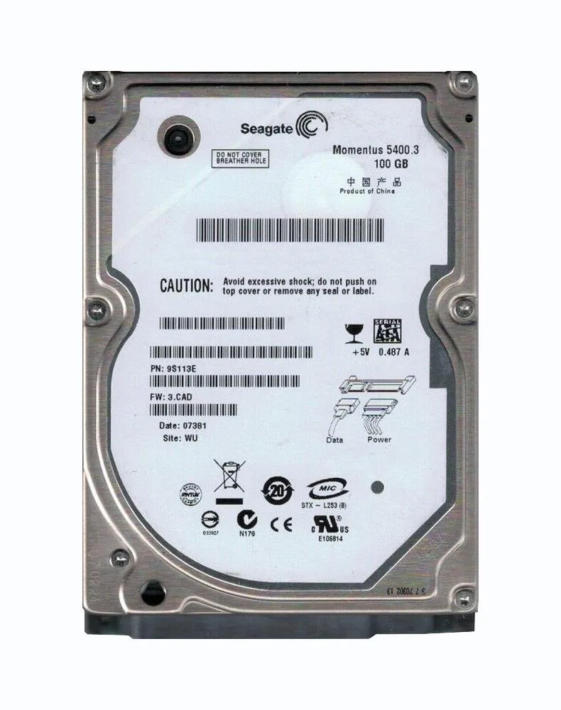 9S113E-850 - Seagate Momentus 5400.3 100GB 5400RPM SATA 1.5Gb/s 8MB Cache (CE) 2.5-inch Hard Drive