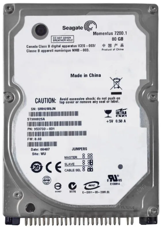9S3733-031 - Seagate 80GB 7200RPM ATA-100 2.5-inch Hard Drive