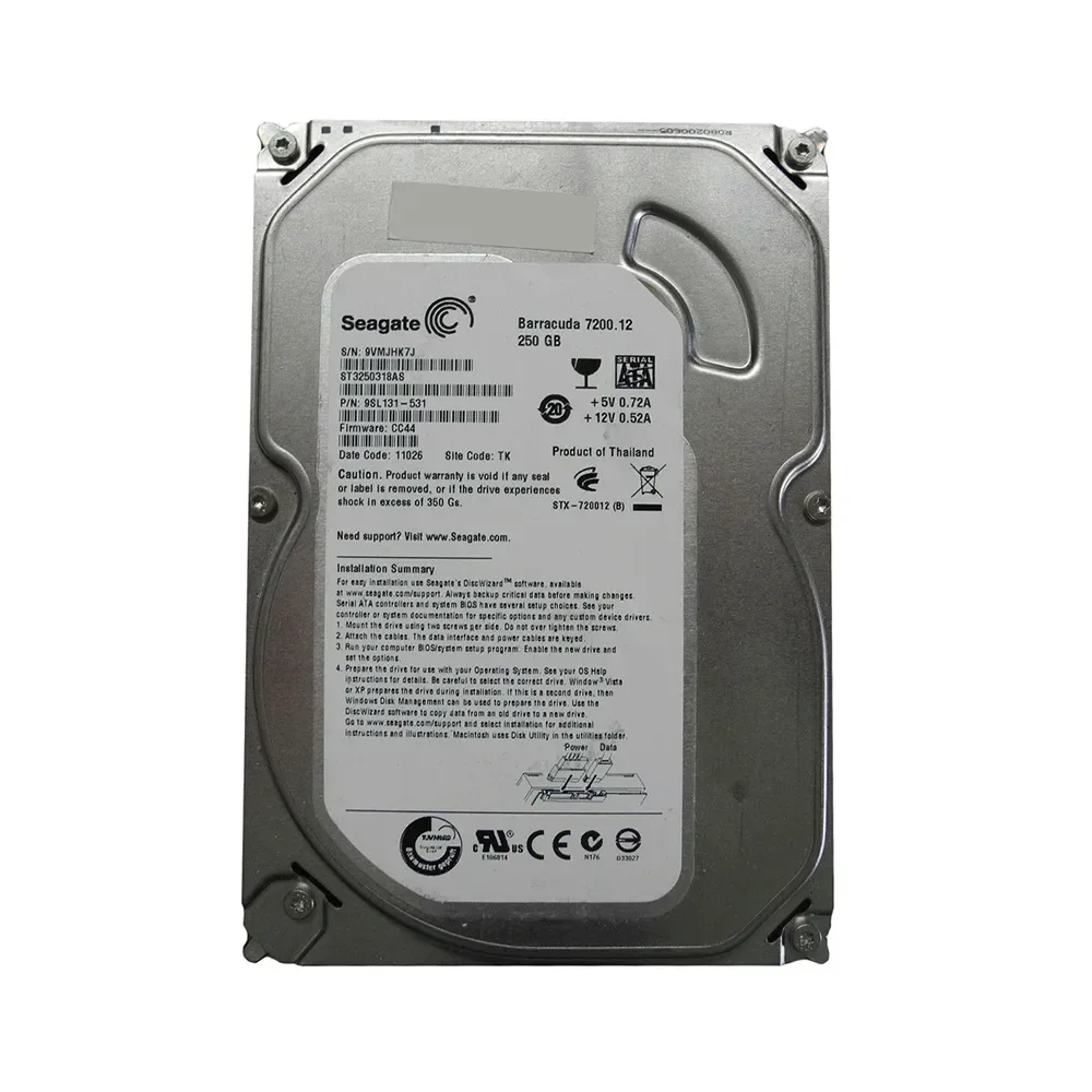 9SL131-531 - Seagate BarraCuda 7200.12 250GB 7200RPM SATA 3Gb/s 8MB Cache 3.5-inch Hard Drive