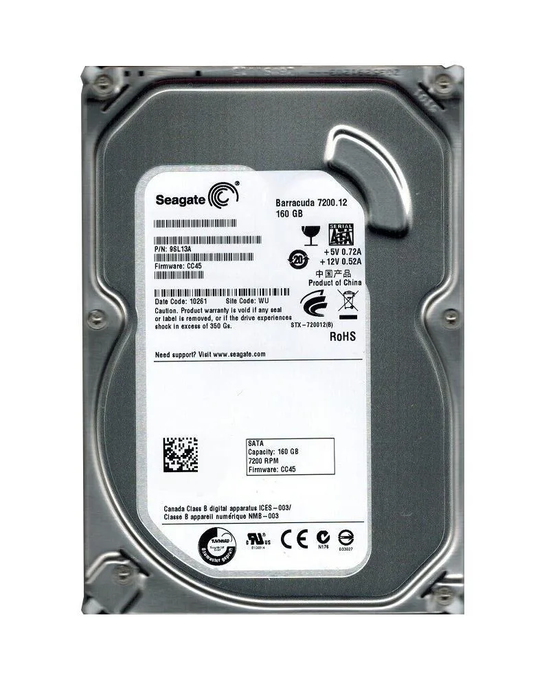 9SL13A-796 - Seagate BarraCuda 7200.12 160GB 7200RPM SATA 3Gb/s 8MB Cache 3.5-inch Hard Drive