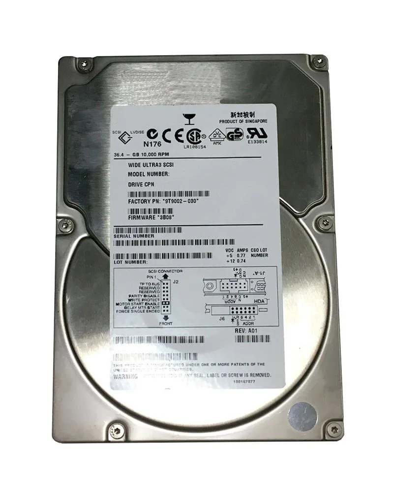 9T9001-030-3 - Compaq 36GB 10000RPM Ultra 160 SCSI 3.5-inch Hard Drive