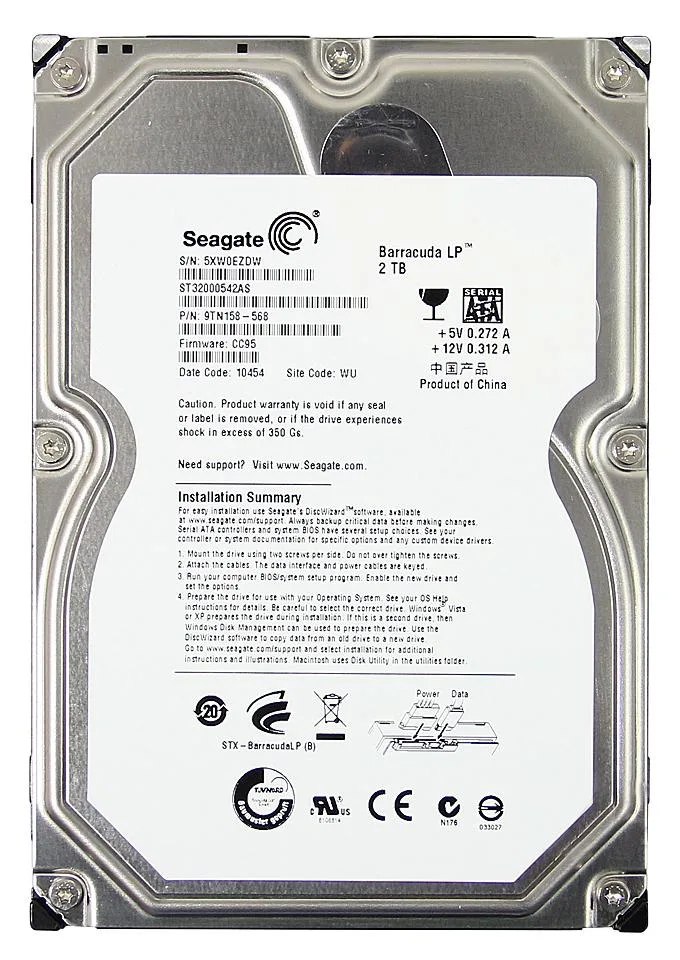 9TN158-568 - Seagate 2TB 5900RPM SATA 3Gb/s 3.5-inch Hard Drive