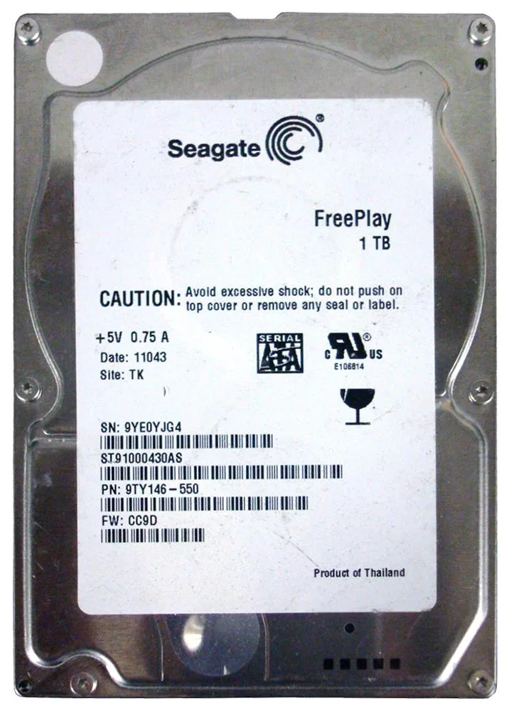 9TY146-550 - Seagate 1TB 7200RPM SATA 3Gb/s 2.5-inch Hard Drive
