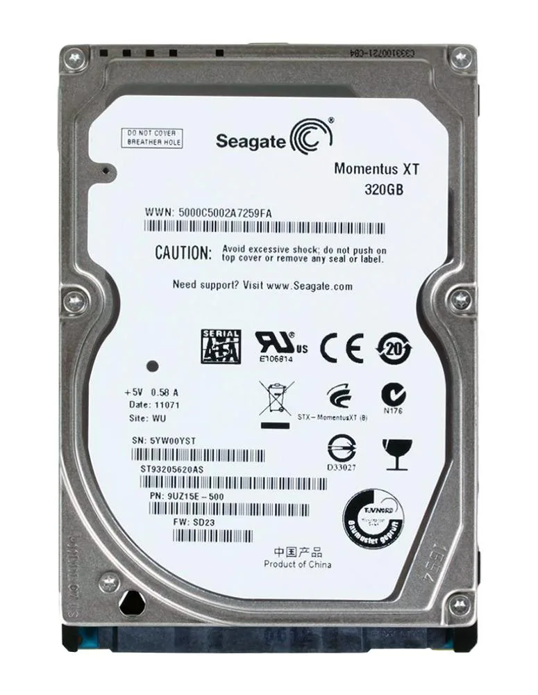 9UZ15E-500 - Seagate 320GB 7200RPM SATA 3Gb/s 2.5-inch Hard Drive