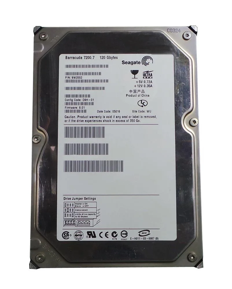 9W2002-336 - Seagate BarraCuda 7200.7 120GB 7200RPM IDE Ultra ATA/100 (ATA-6) 2MB Cache 3.5-inch Hard Drive