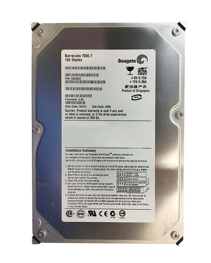 9W2002-688 - Seagate BarraCuda 7200.7 120GB 7200RPM IDE Ultra ATA/100 (ATA-6) 2MB Cache 3.5-inch Hard Drive