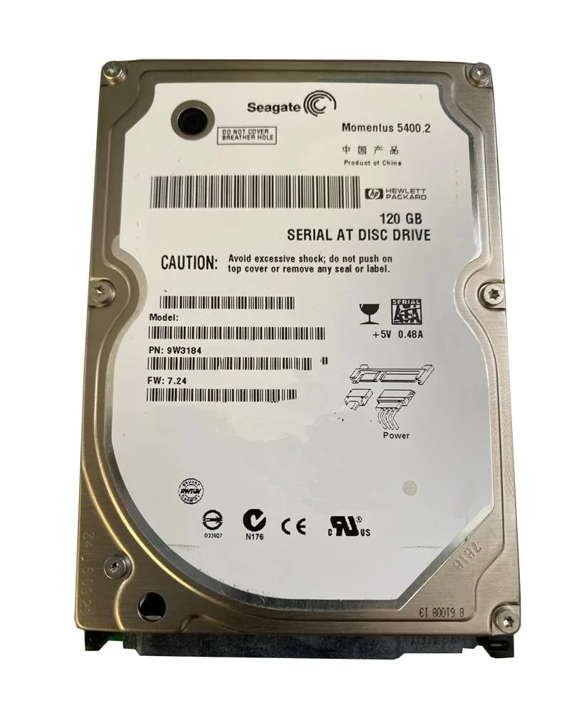 9W3184-300 - Seagate 120GB 5400RPM SATA 1.5Gb/s 8MB Cache 2.5-inch Hard Drive