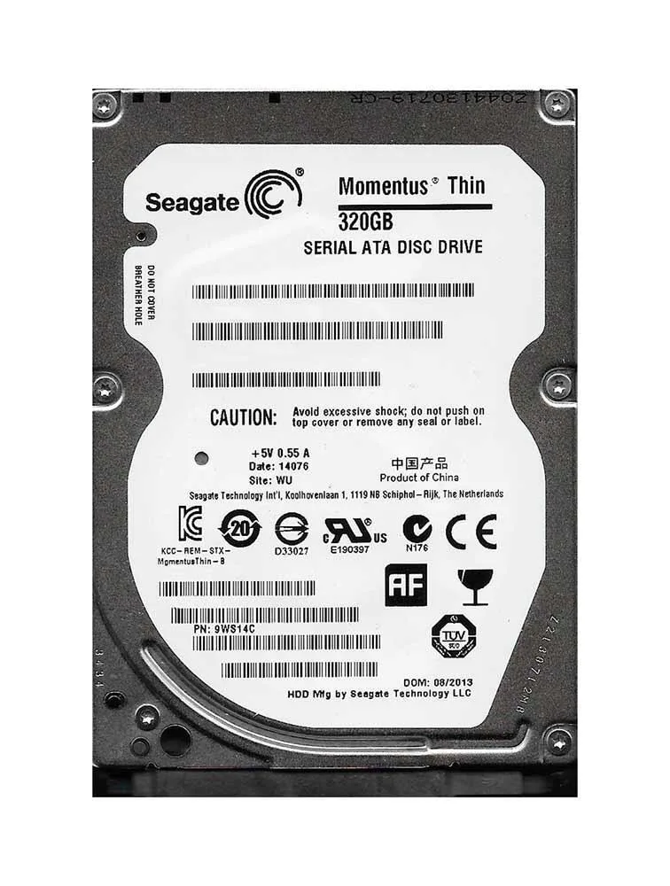 9WS14C-996 - Seagate Momentus Thin 320GB 5400RPM SATA 3Gb/s 16MB Cache 2.5-inch Hard Drive
