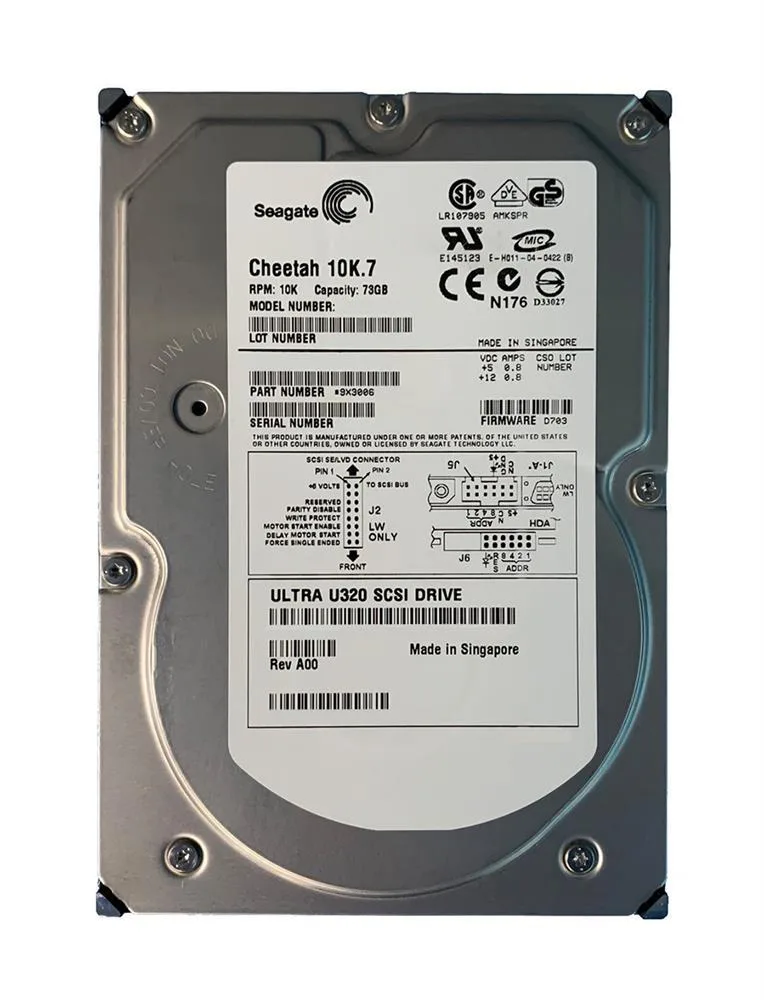 9X3006-059 - Seagate 73GB 10000RPM Ultra320 SCSI 8MB Cache 3.5-inch Hard Drive