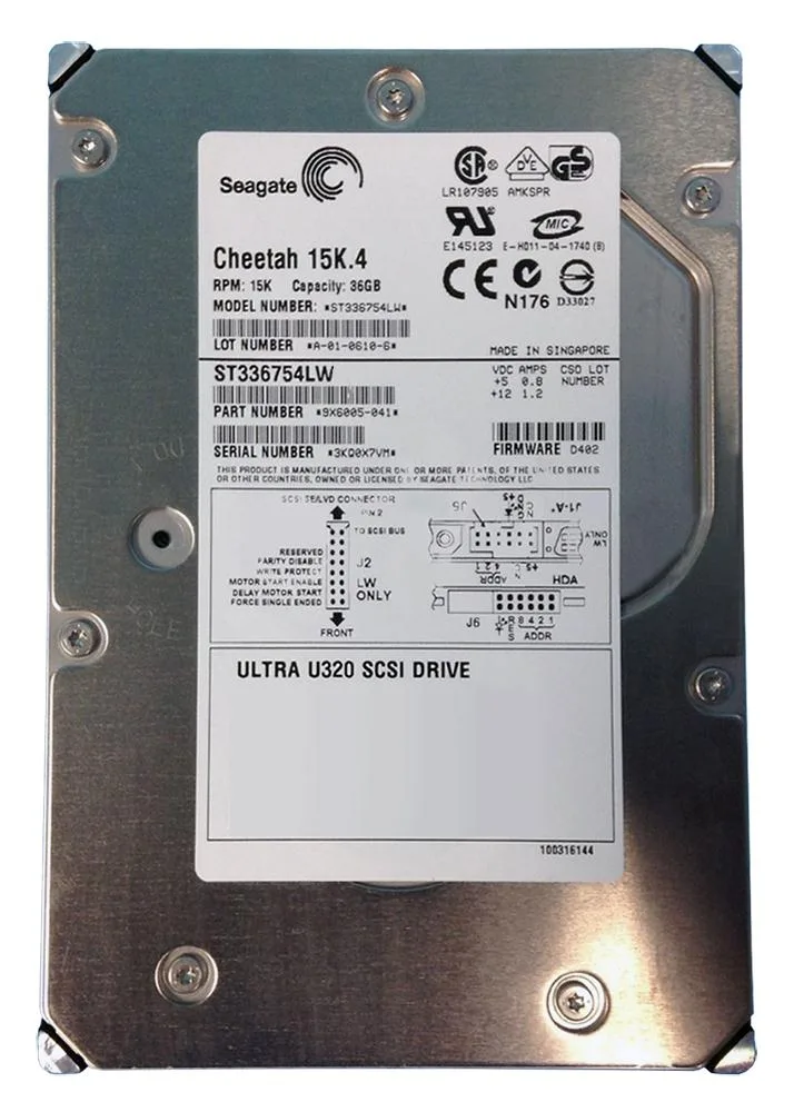 9X6005-041 - Seagate Cheetah 15K.4 36GB 15000RPM Ultra320 SCSI 68-Pin 8MB Cache (CE) 3.5-inch Hard Drive