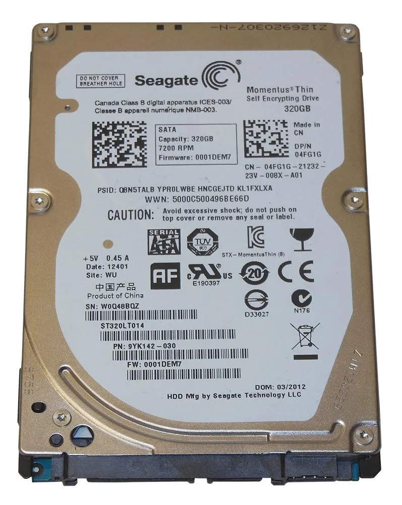 9YK142-030 - Seagate 320GB 7200RPM SATA 3Gb/s 2.5-inch Hard Drive