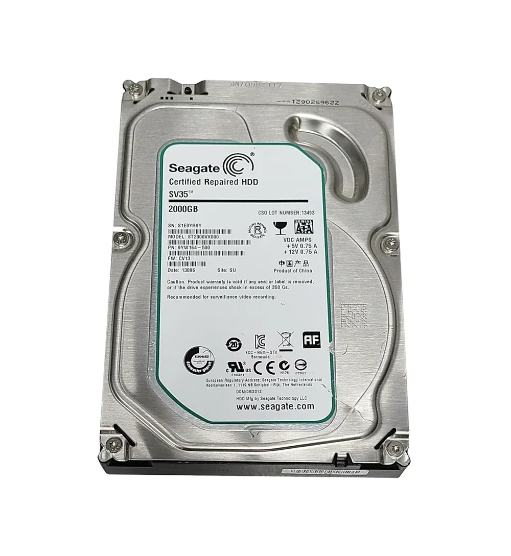 9YW164-500 - Seagate 2TB 7200RPM SATA 6Gb/s 3.5-inch Hard Drive