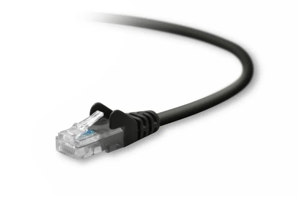 A3L791-07-BLK-S - Belkin 7ft Cat5e Snagless Network Patch Cable (Black)