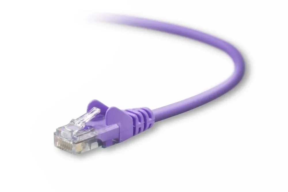 A3L791-25-PUR-S - Belkin 25ft Cat5e RJ45 Network Patch Cable (Purple)
