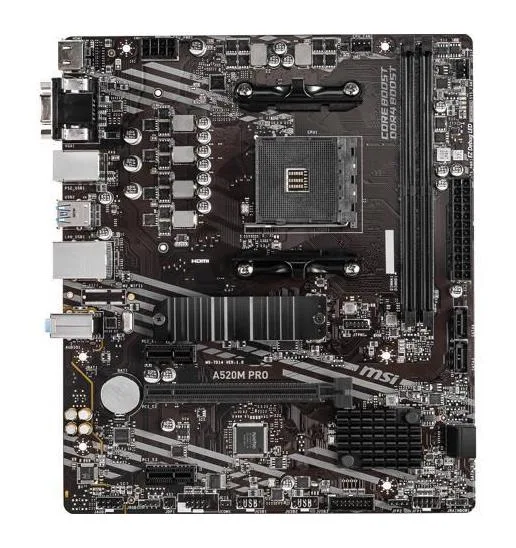 A520MPRO - MSI A520M PRO Desktop Motherboard AMD A520 Chipset Socket AM4