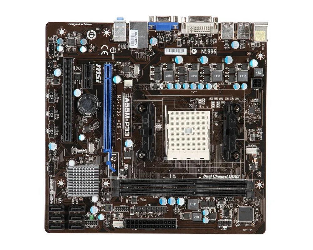 A55M-P33-A1 - MSI Socket FM1 AMD A55 Chipset DDR3 2x DIMM 6x SATA 3.0Gb/s Micro-ATX Motherboard
