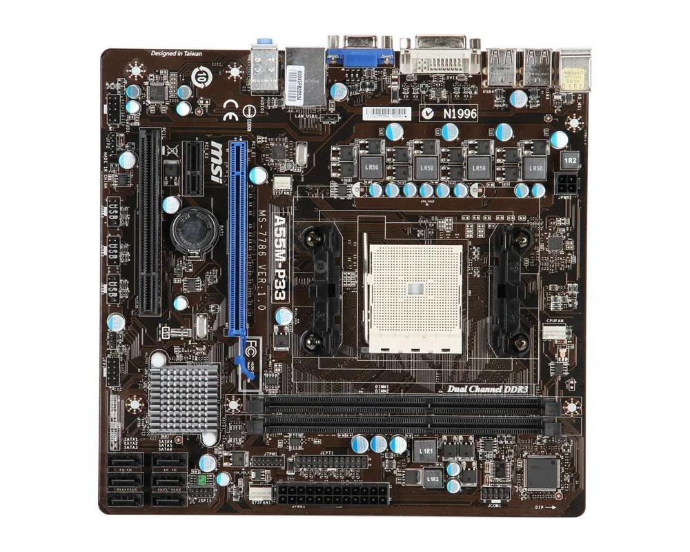 A55M-P33 - MSI Socket FM1 AMD A55 Chipset DDR3 2x DIMM 6x SATA 3.0Gb/s Micro-ATX Motherboard
