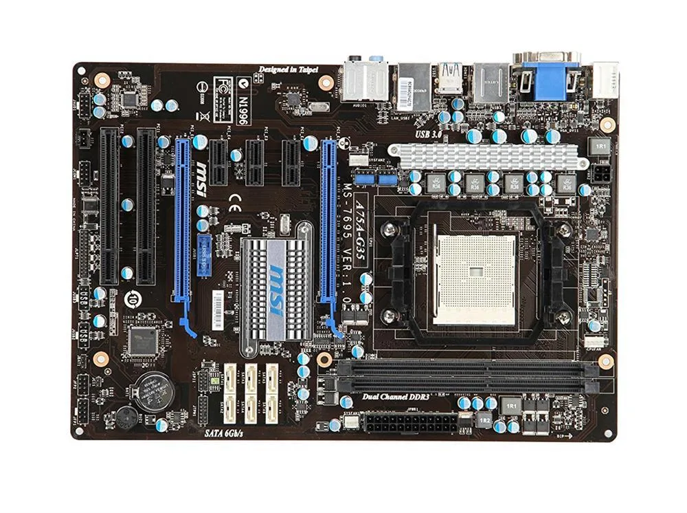 A75A-G35 - MSI Desktop Motherboard AMD Socket FM1 ATX 1 x Processor Support 16GB DDR3 SDRAM Maximum RAM CrossFire, CrossFireX Support Serial ATA/600 Yes Controller No 2 x PCIe x16 Slot 2 x USB 3.0 Port Yes