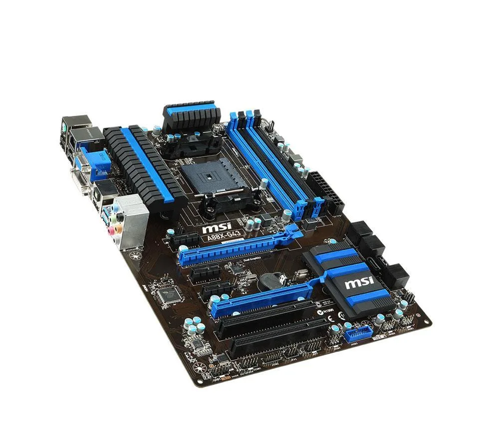 A88XG43 - MSI Socket FM2+ AMD A88X Chipset DDR3 4x DIMM 8x SATA 6.0Gb/s ATX Motherboard