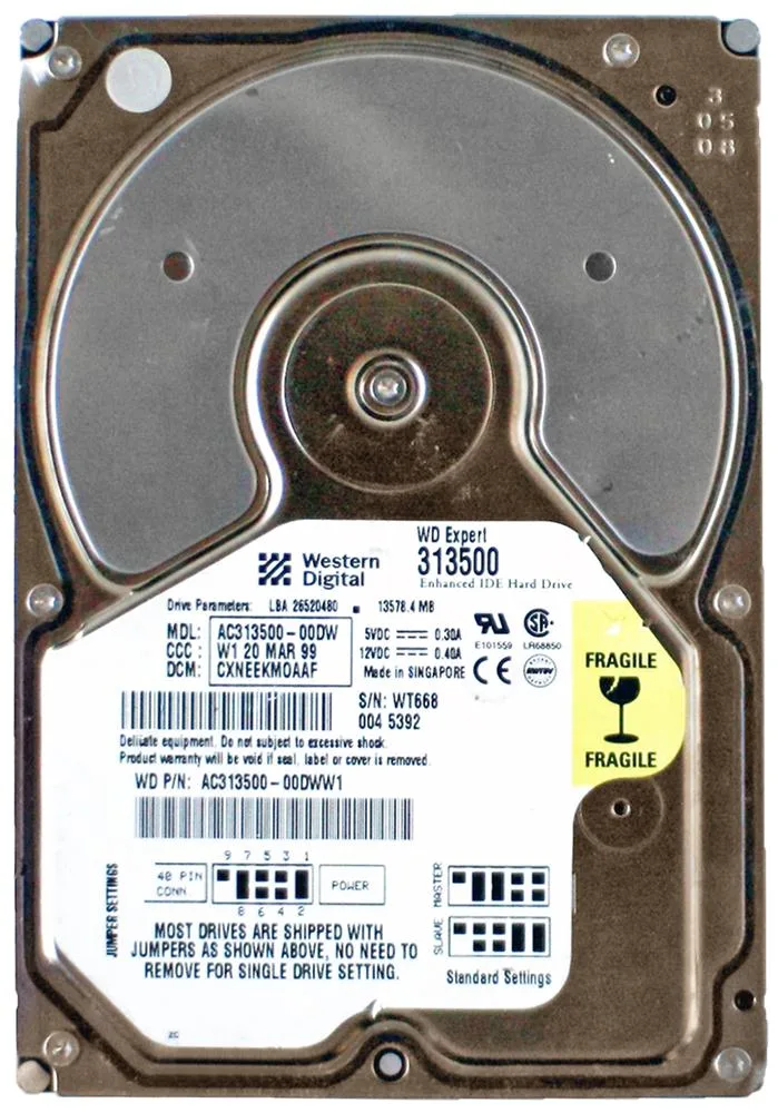 AC313500 - Western Digital Expert 313500 13GB 7200RPM ATA-66 2MB Cache 3.5-inch Hard Drive