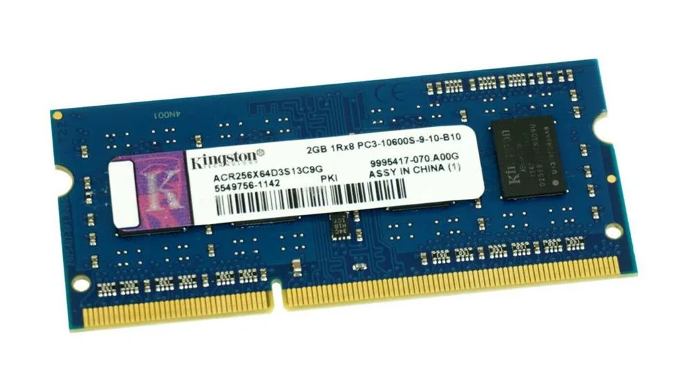 ACR256X64D3S - Kingston 2GB PC3-12800 DDR3-1600MHz non-ECC Unbuffered CL11 SoDIMM Single-Rank Memory Module
