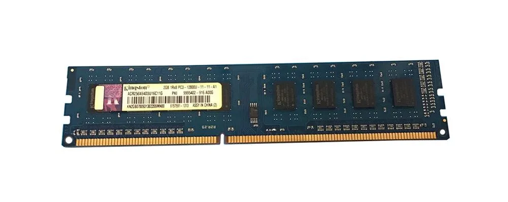 ACR256X64D3U16C11G - Kingston 2GB PC3-12800 DDR3-1600MHz non-ECC Unbuffered CL11 UDIMM Single-Rank Memory Module