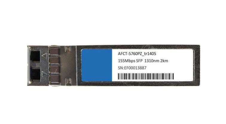 AFCT-5760PZ - Agilent ATM/SONET 155Mbps OC-3 Single-Mode Fiber 2km 1310nm LC Connector SFP Transceiver Module